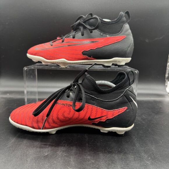 Nike Youth Phantom GX FG Academy Soccer Cleats Size 3.5Y Black Red DD9563-600 - Picture 2 of 7